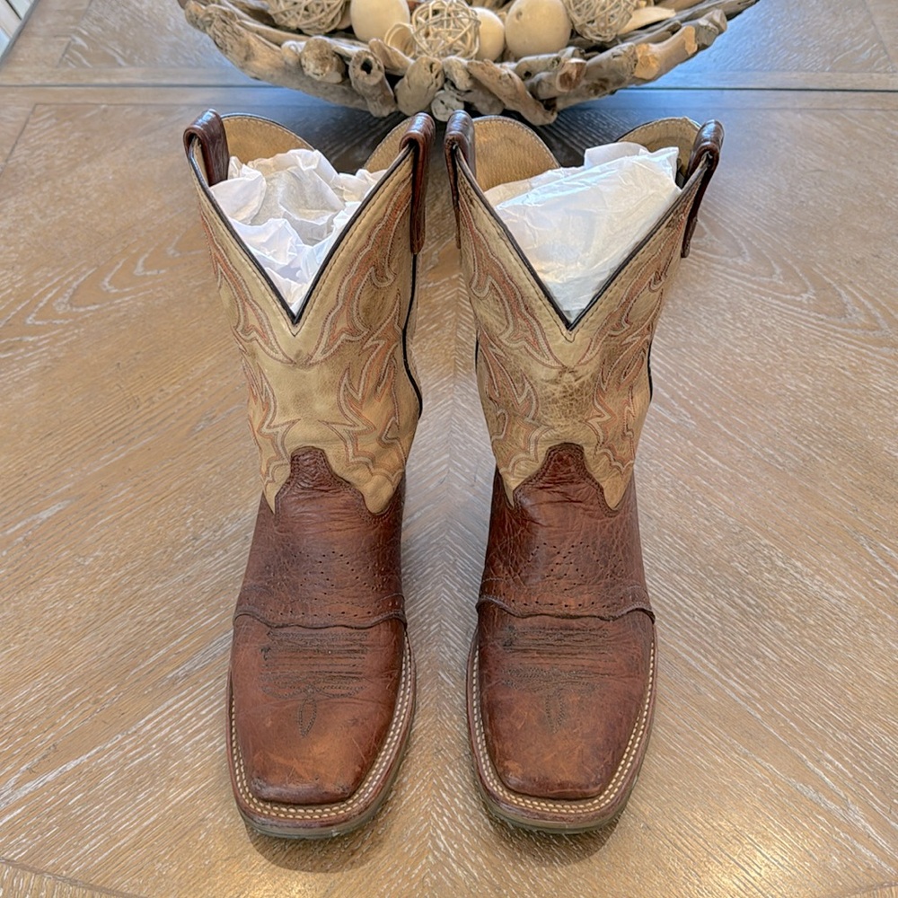 Double H Saddle Vamp Square Toe Cowboy Boots